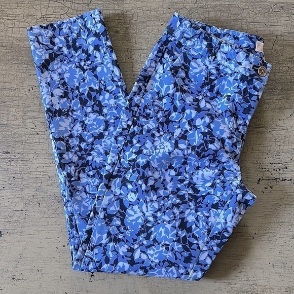 Michael MICHAEL KORS New Navy Leaf Print Pants - Picture 11 of 15